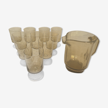 Luminarc glasses set and matching pitcher