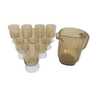 Luminarc glasses set and matching pitcher