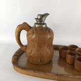 Aldo Tura carafe, tray and glasses set for Macabo  50
