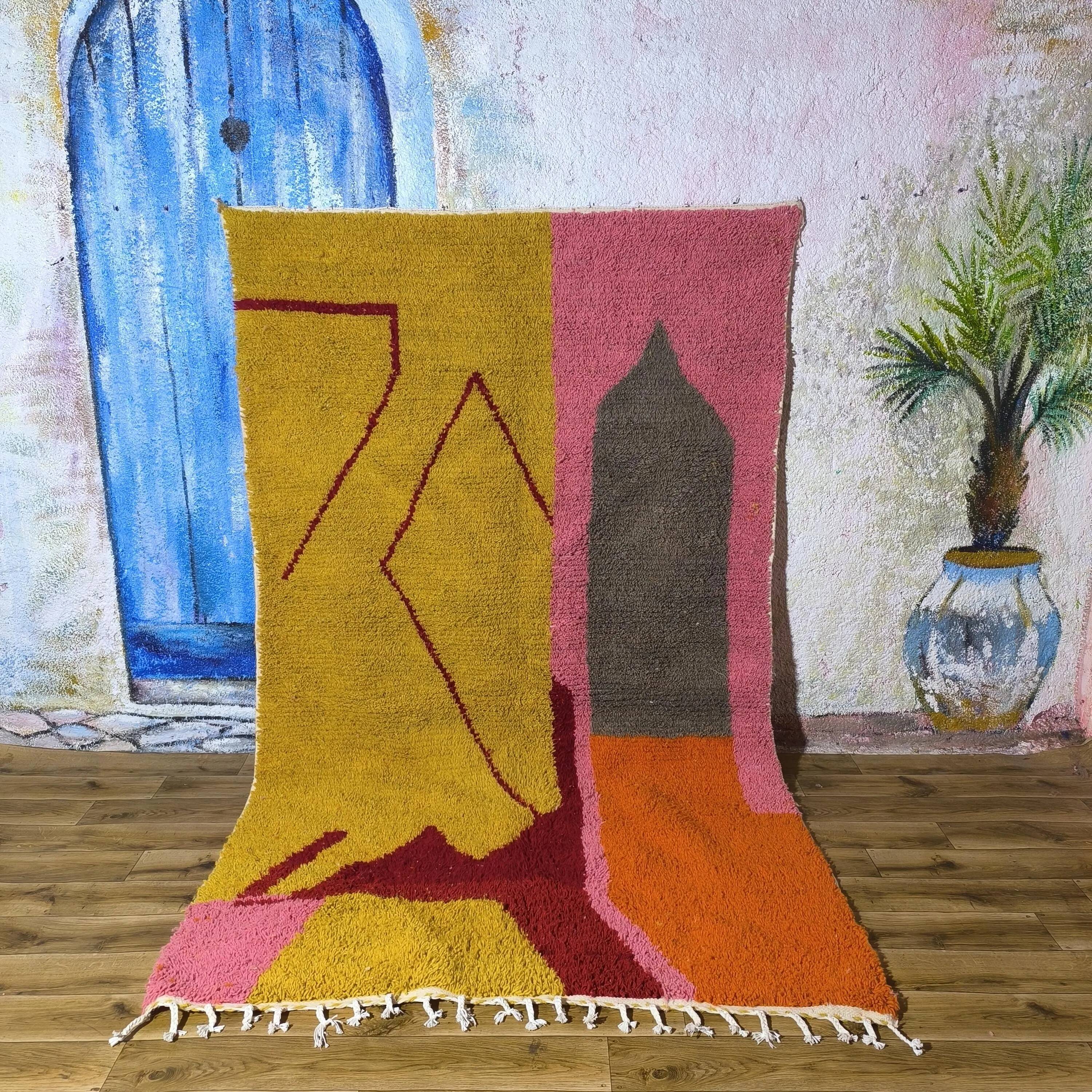 Traditional Moroccan wool rug 3 x 2 m