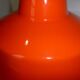 Vintage orange and white enamelled sheet metal industrial pendant light 231135