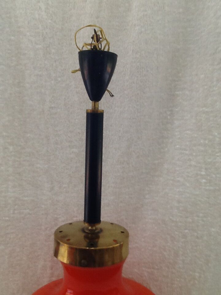 1960s opaline pendant light