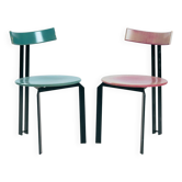 Chaise de design néo-moderne néerlandaise Harvink Zeta, ensemble de 2, années 1980
