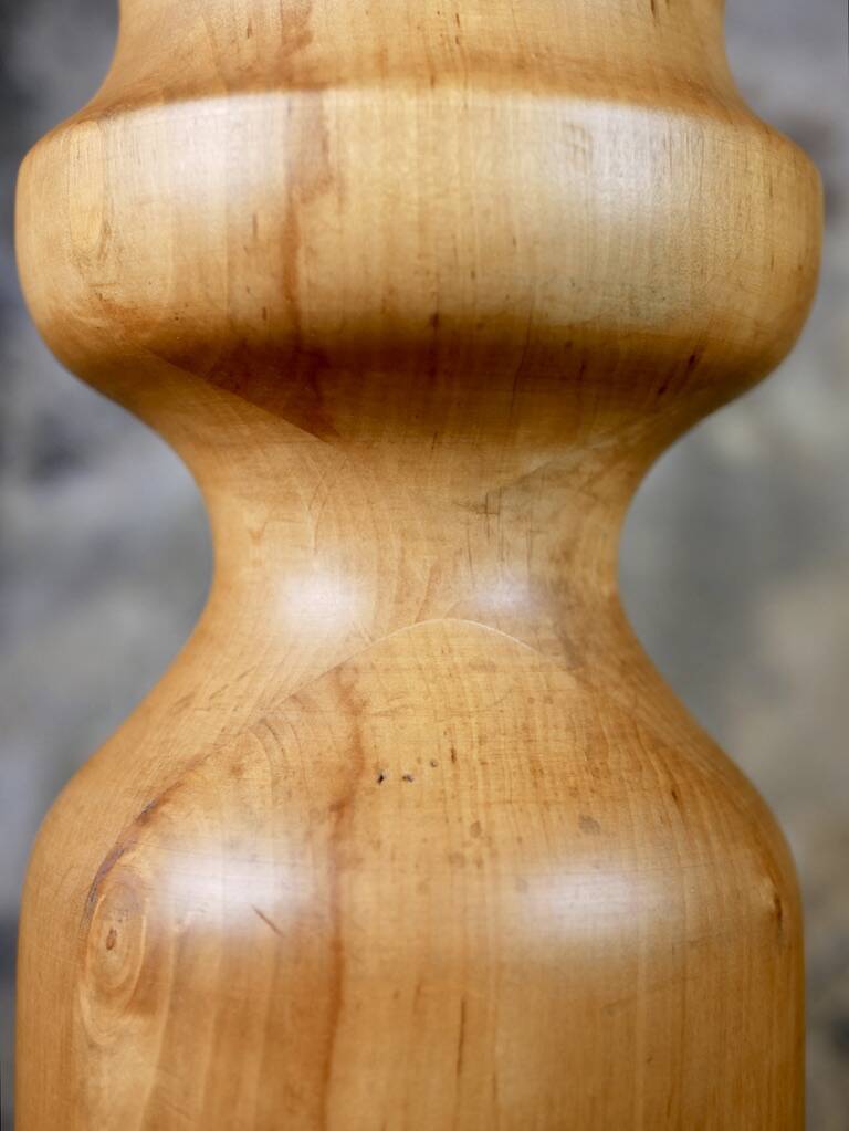Large turned wooden lamp base, French work, 1960s