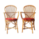 Ensemble de 2 chaises Audoux-Minnet en rotin années 60