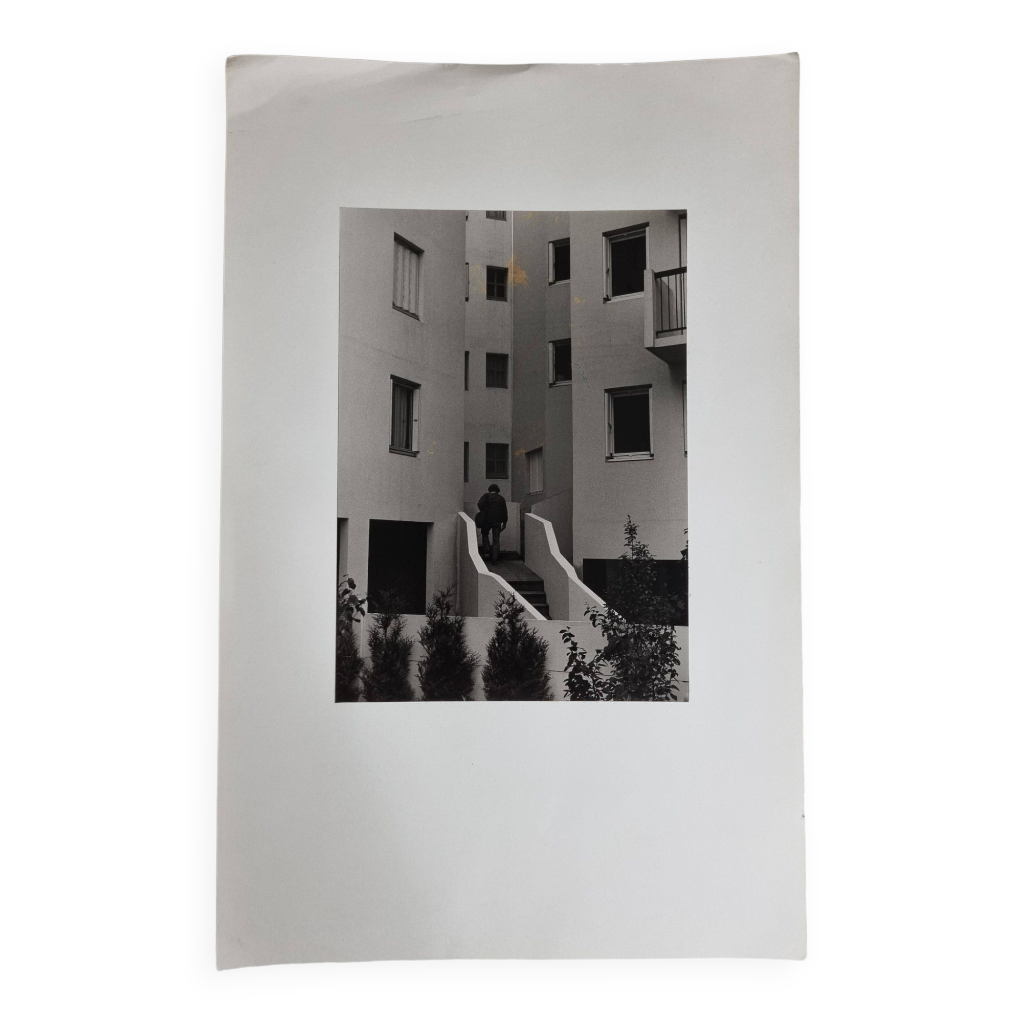 Art photography, town planning, architecture, vintage silver print, 1960s