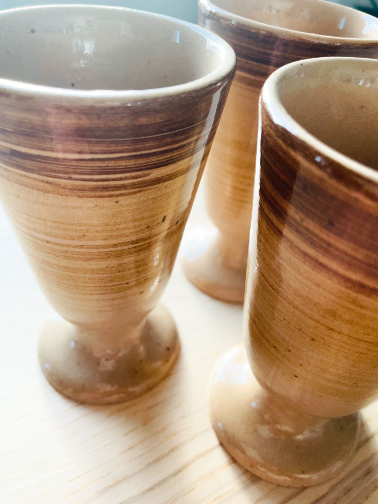 Set of 3 ceramic mazagrans