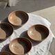 11 assiettes creuses artisanales vintage en grès mat