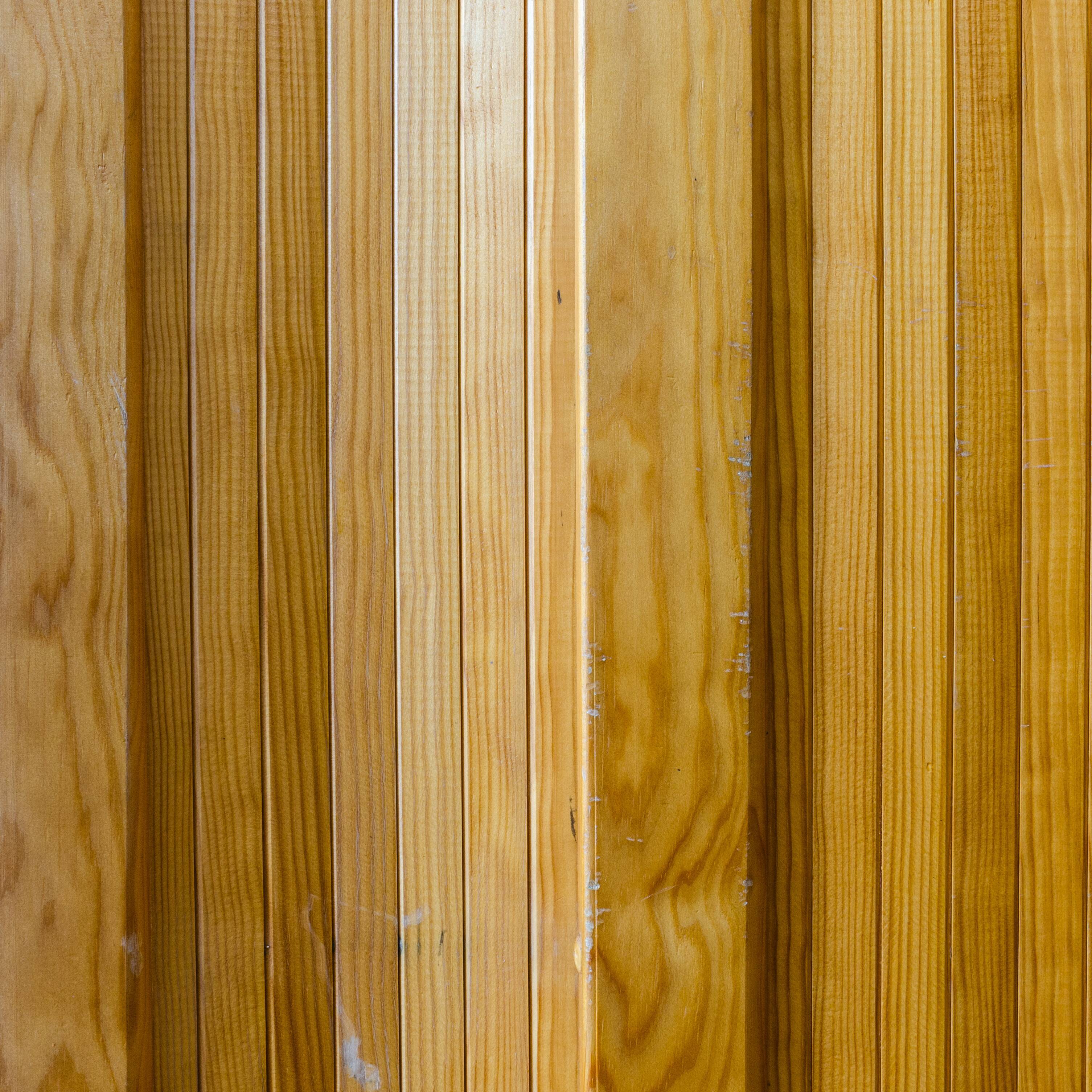 Screen in articulated slats in solid pitchpin wood - France - Circa 1980