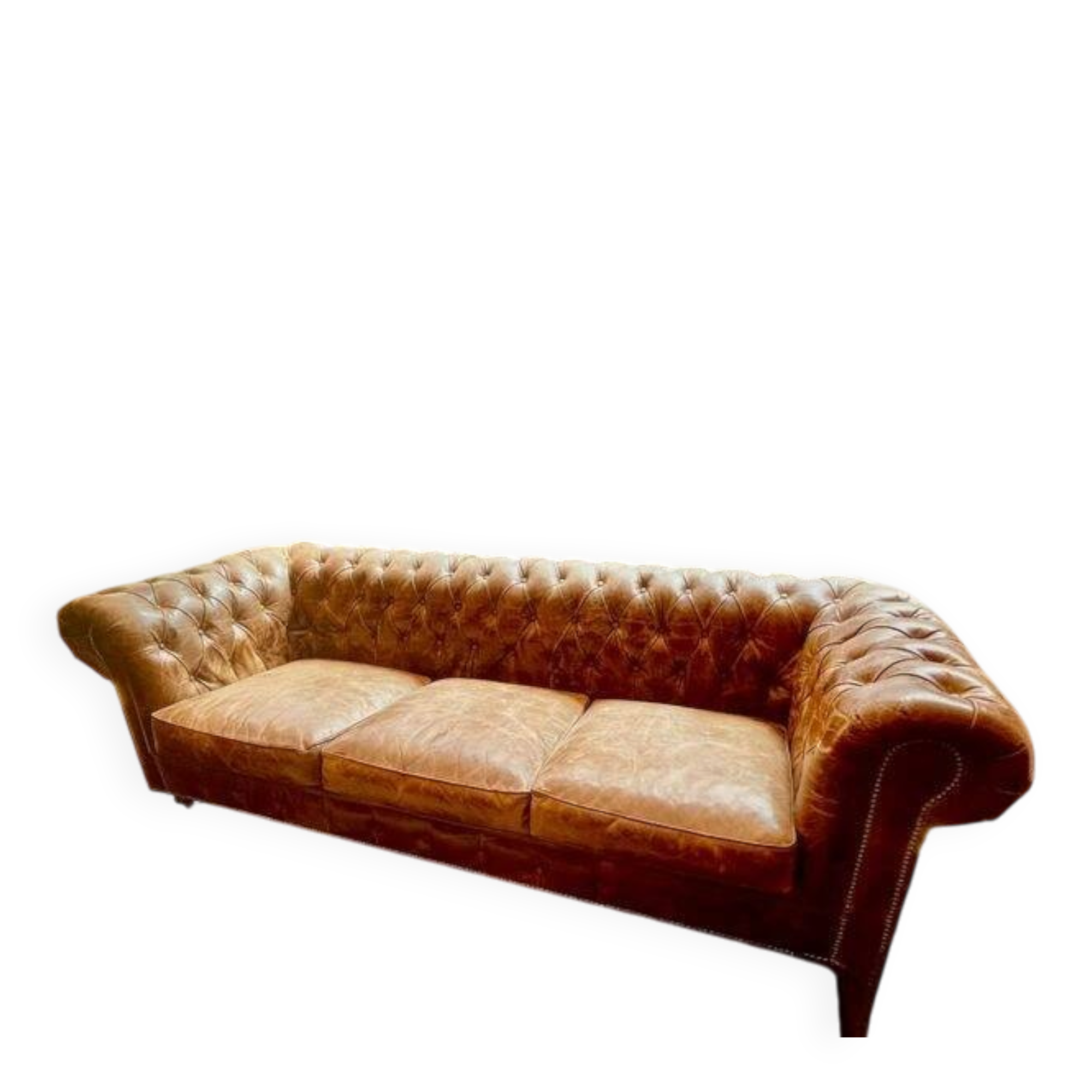 Canapé chesterfield 3 places cuir