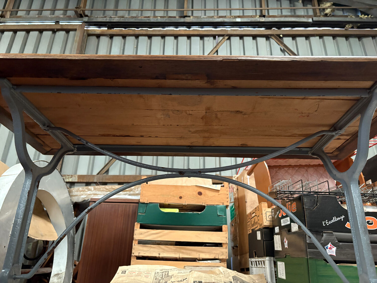 Bistro table stone font worker