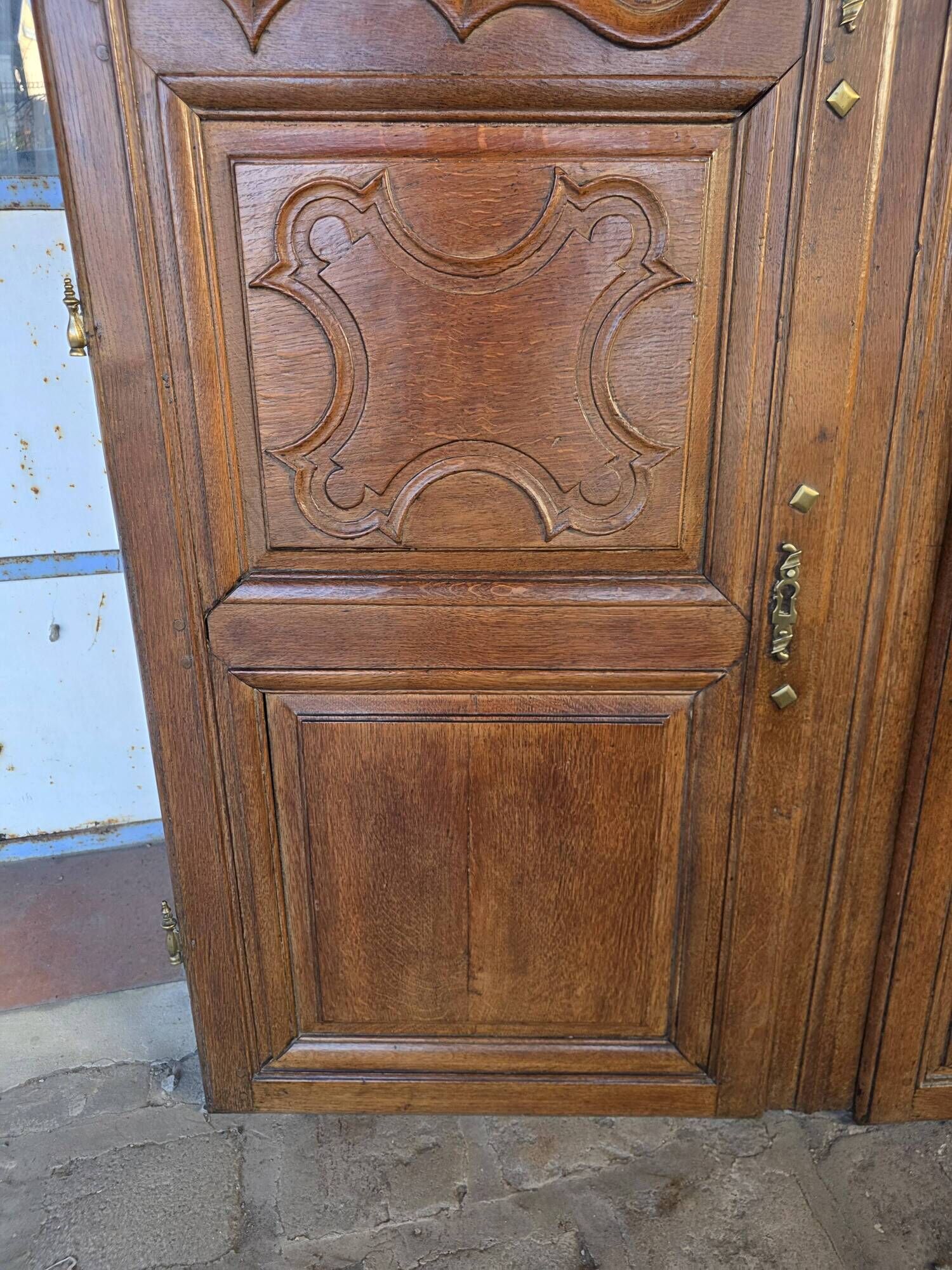 Pair of 19th-century oak cupboard doors