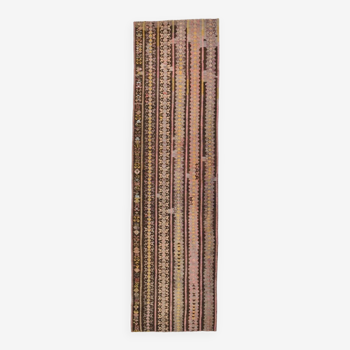 Tapis de couloir Kilim tribal 3x10, 88x313Cm