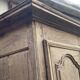 Eighteenth-century Parisian armoire with one bonnetière door in raw wood.