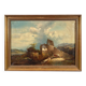 Animated landscape, oil on canvas 19th century