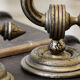 Pair of sconces - art deco wooden candle holders
