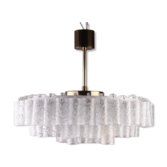 Lustre mid-century en verre de Doria Leuchten 1960s