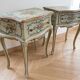Pair of Italian retro-style wooden bedside tables.