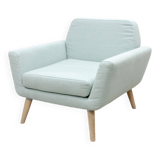 Softline Scope armchair in turquoise fabric