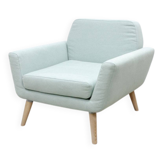 Softline Scope armchair in turquoise fabric