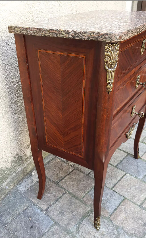 Marquetry chest of drawers 3 drawers transition style