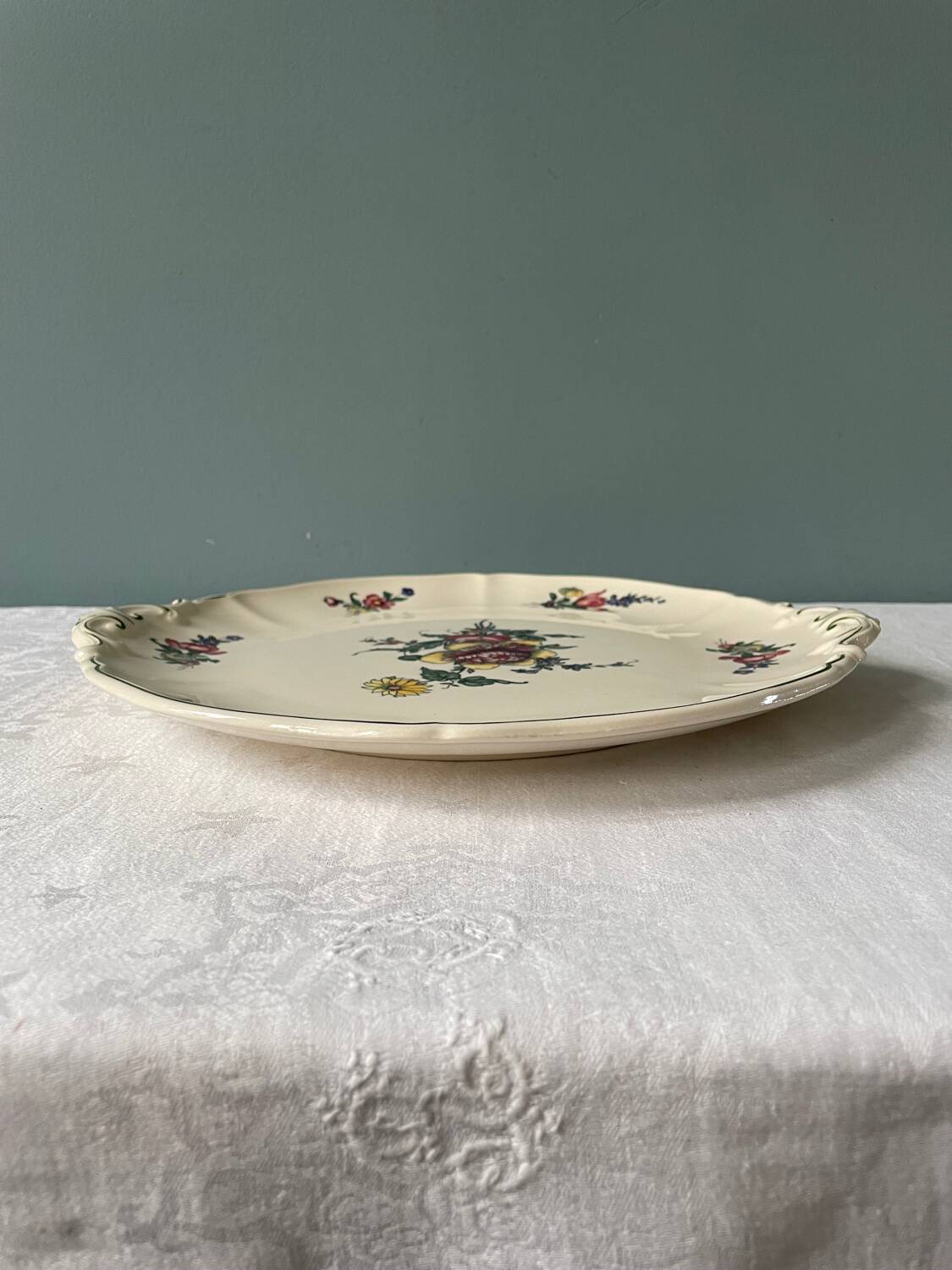 Paire de plats ronds Villeroy & Boch Mettlach Vieux Strasbourg