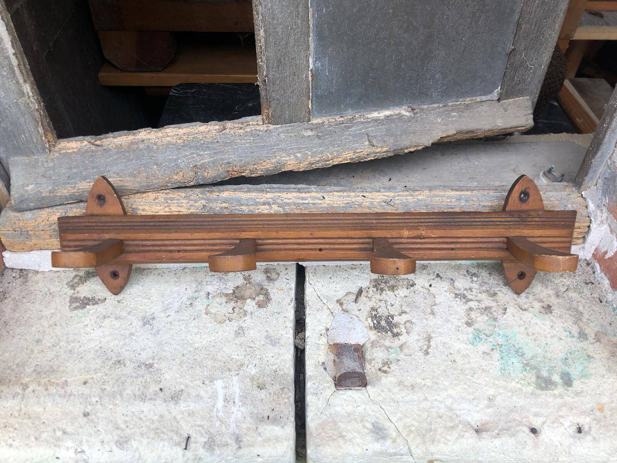 Wooden wall coat rack, vintage wall coat rack, entrance hall
