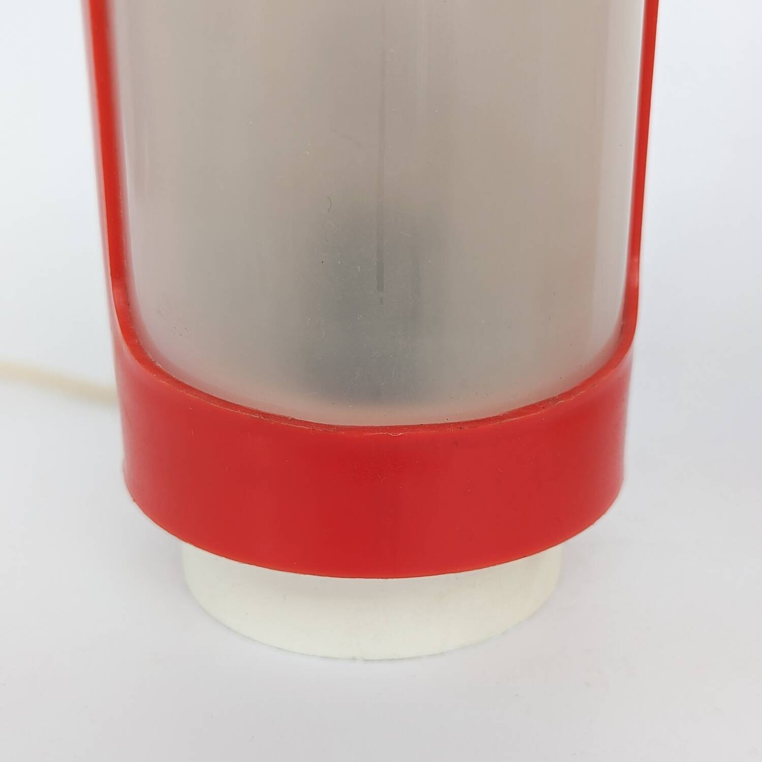 Pair of space age red plastic table lamps by Elektrosvit, 1960s