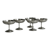 Lot de coupelles sur pied en inox style Letang Remy