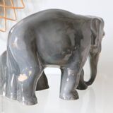Ceramic elephant and baby elephant