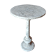 White marble harness pedestal table