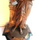 Lamp foot, metal sculpture statue: Woman and angelot "Lightness", Napoleon III
