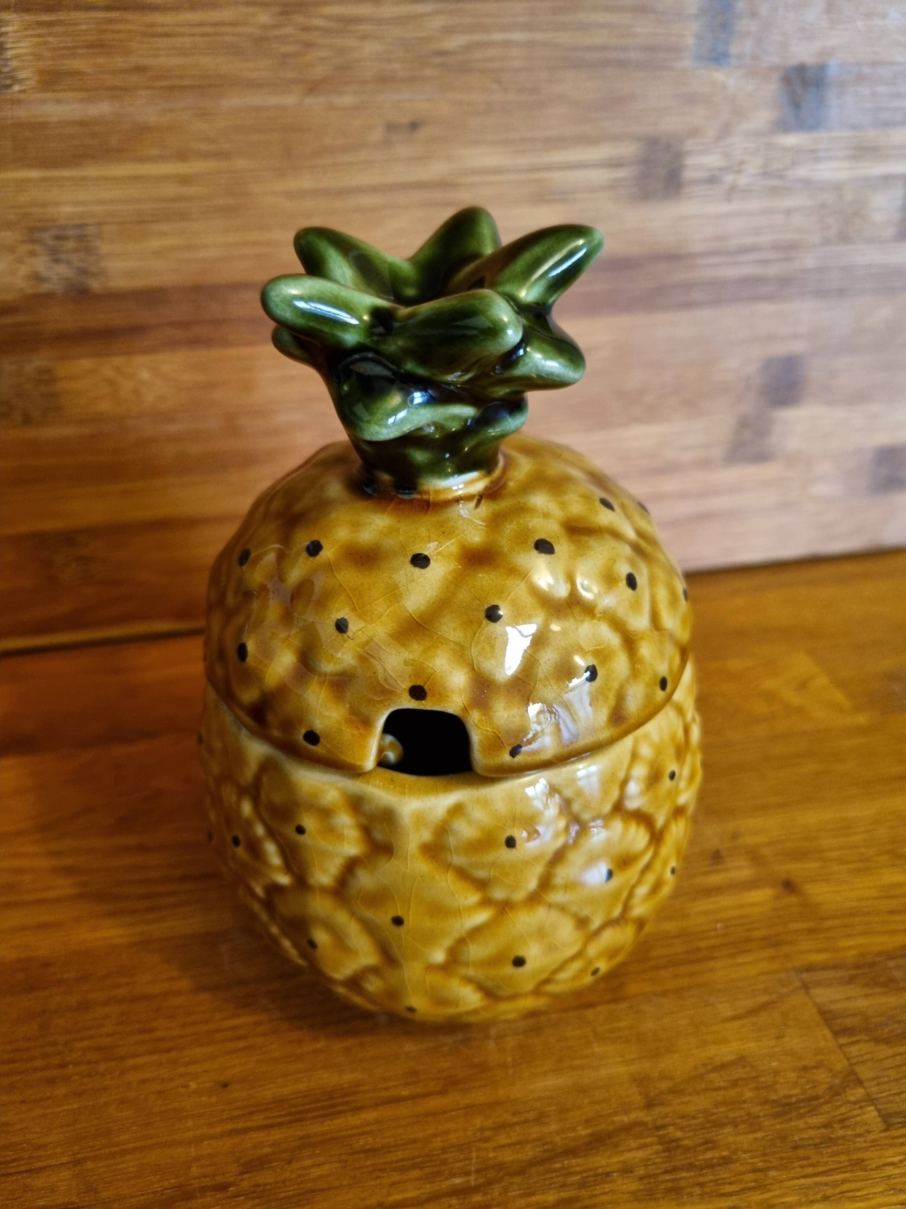 Confiturier en barbotine forme Ananas