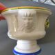 Cache pot en céramique et barbotine années 60 70