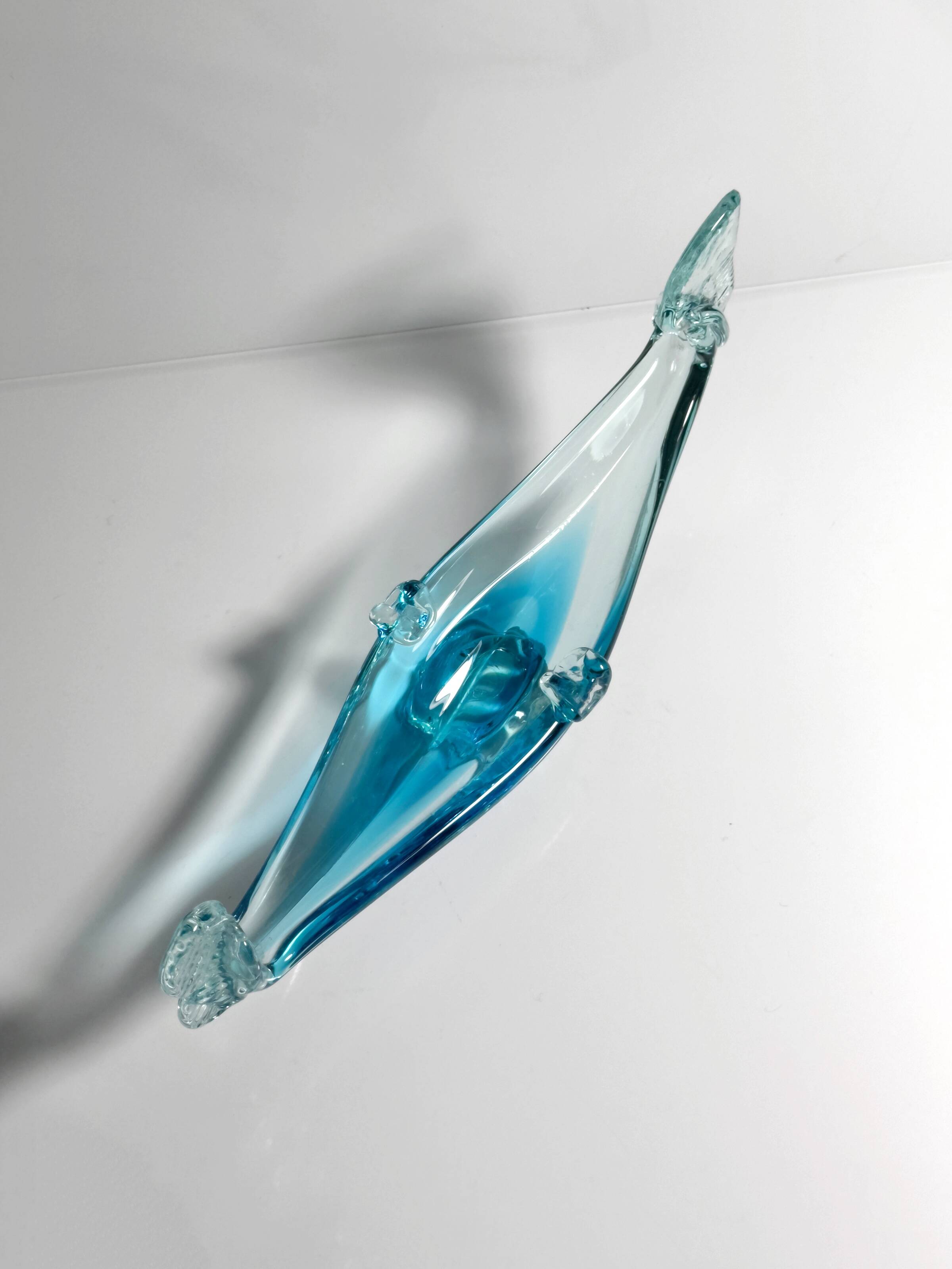 Murano Glass Ash Tray in Gondola Shape -1980s