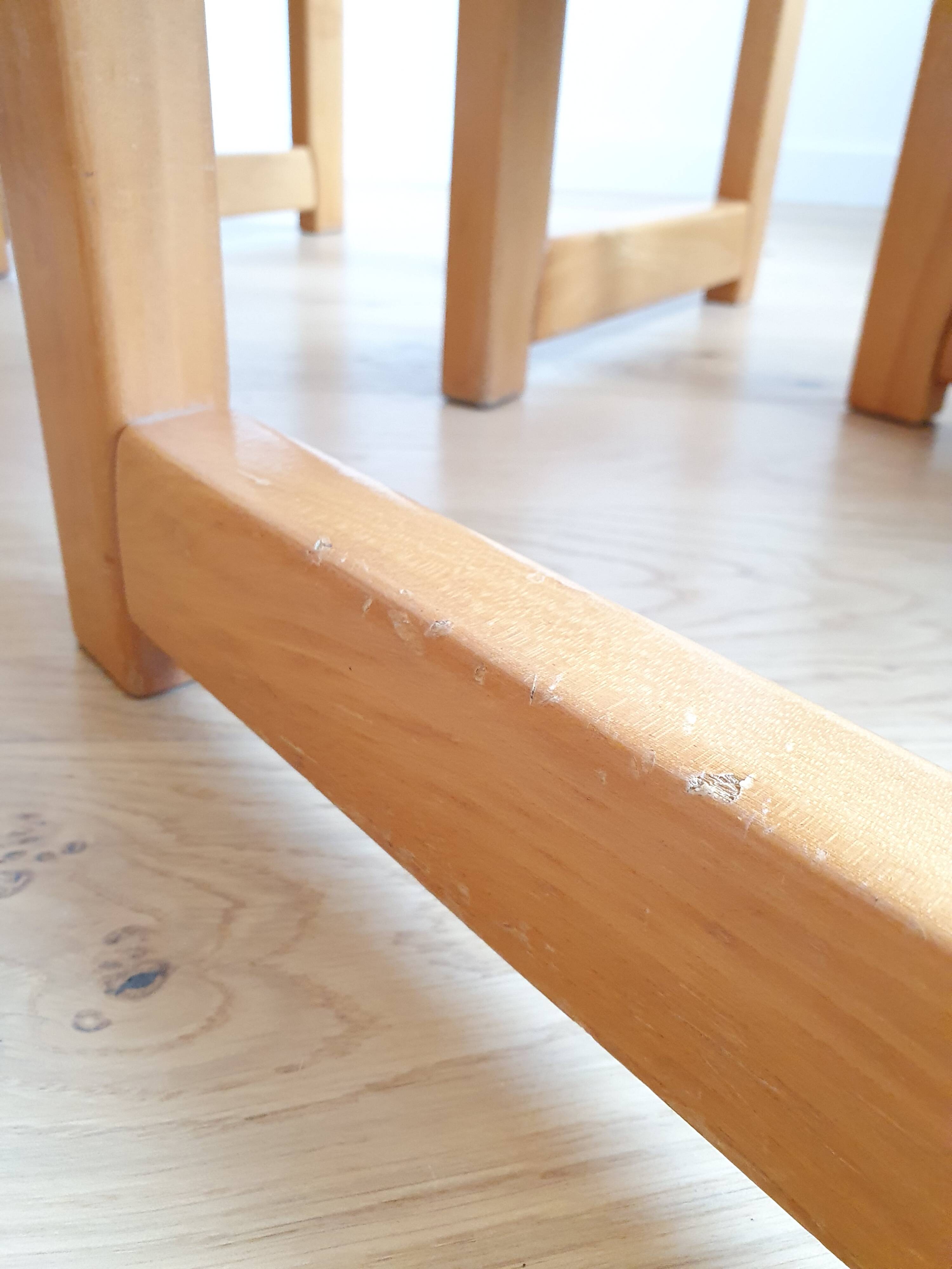 Set of 4 Maison Regain sled chairs from the 70s/80s