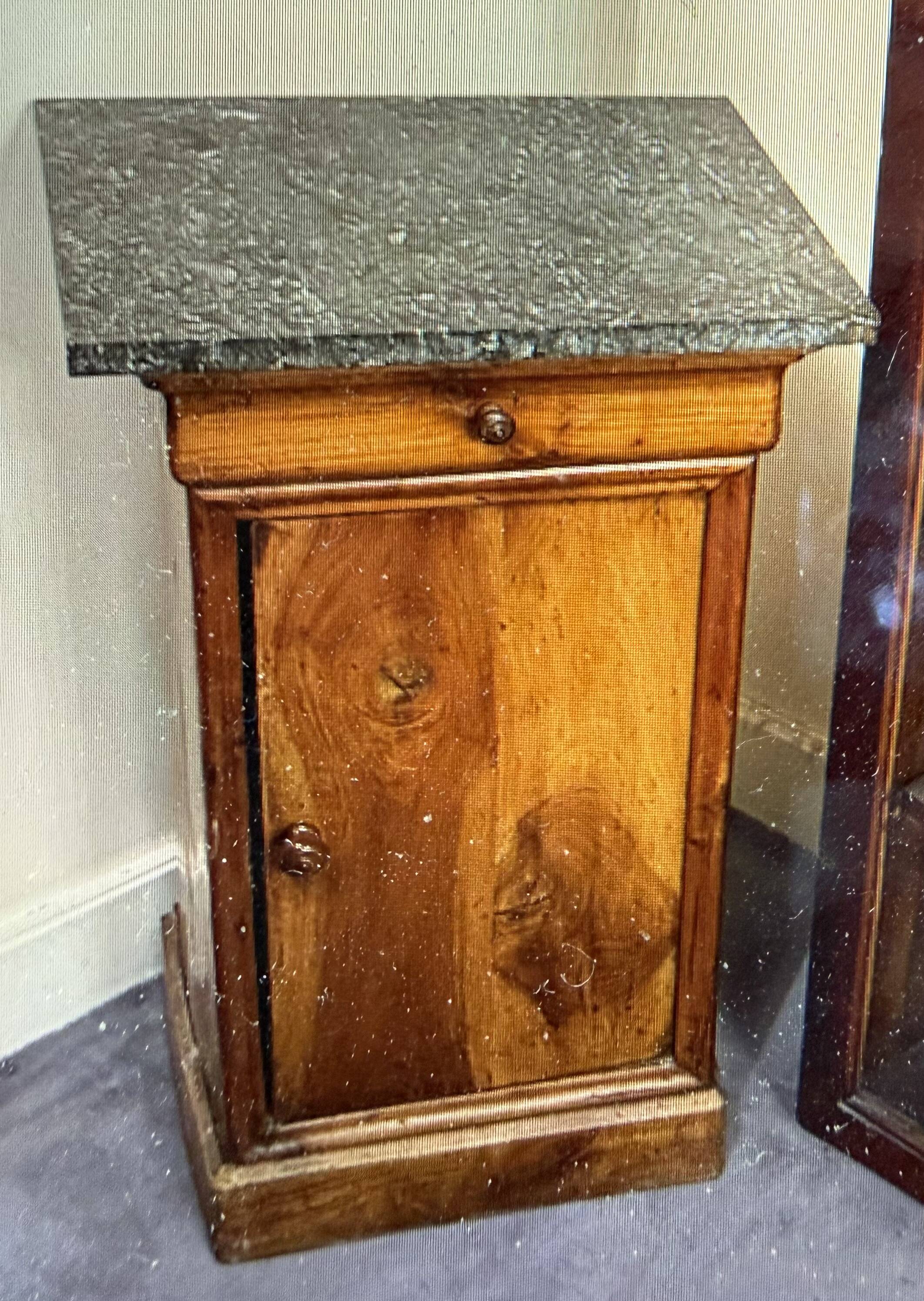 marble top bedside table