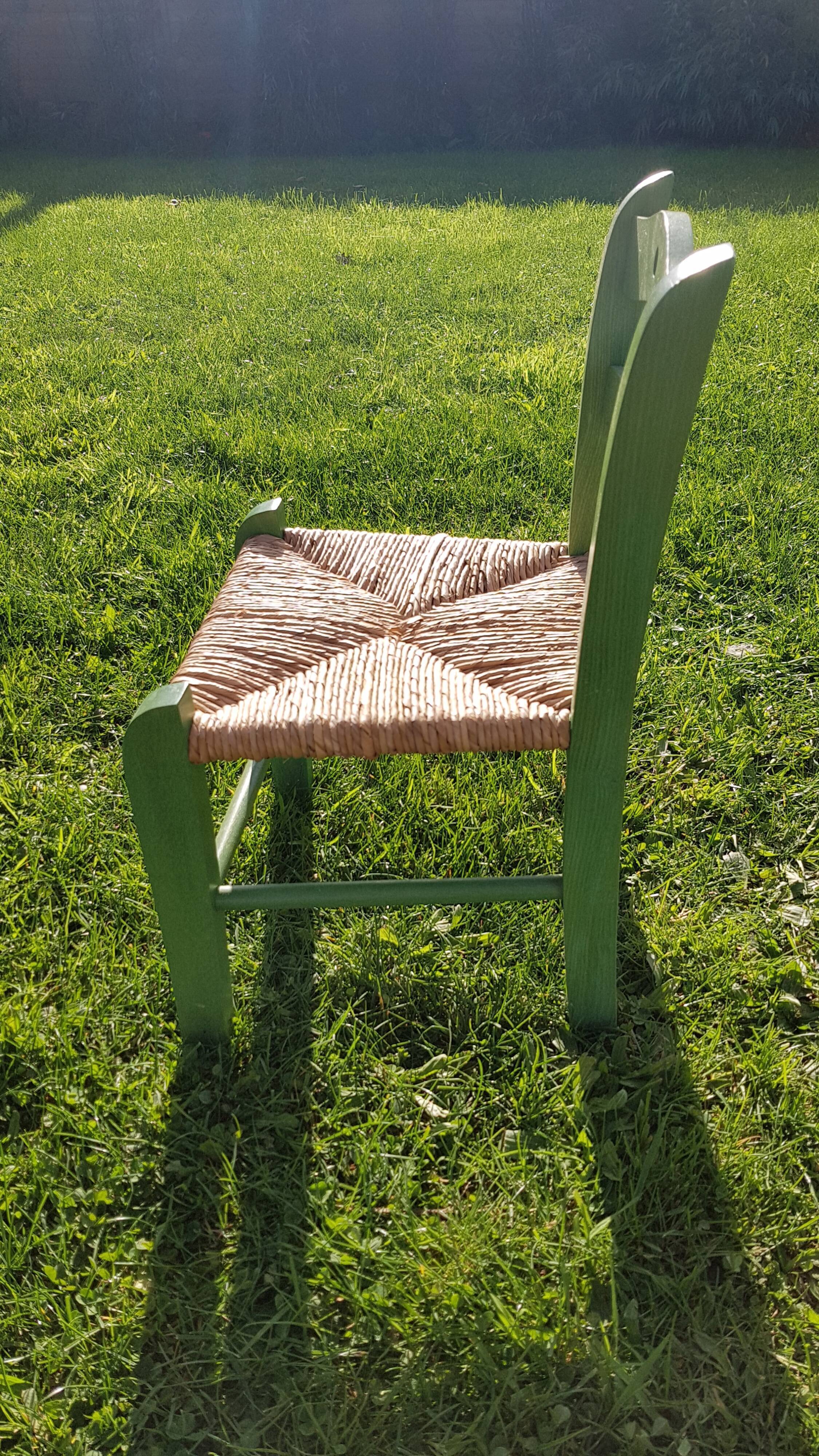 Chair in wood and rattan child