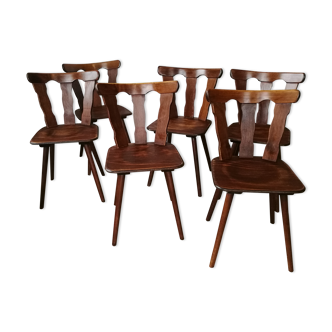 Set of 6 all-wood bistro chairs