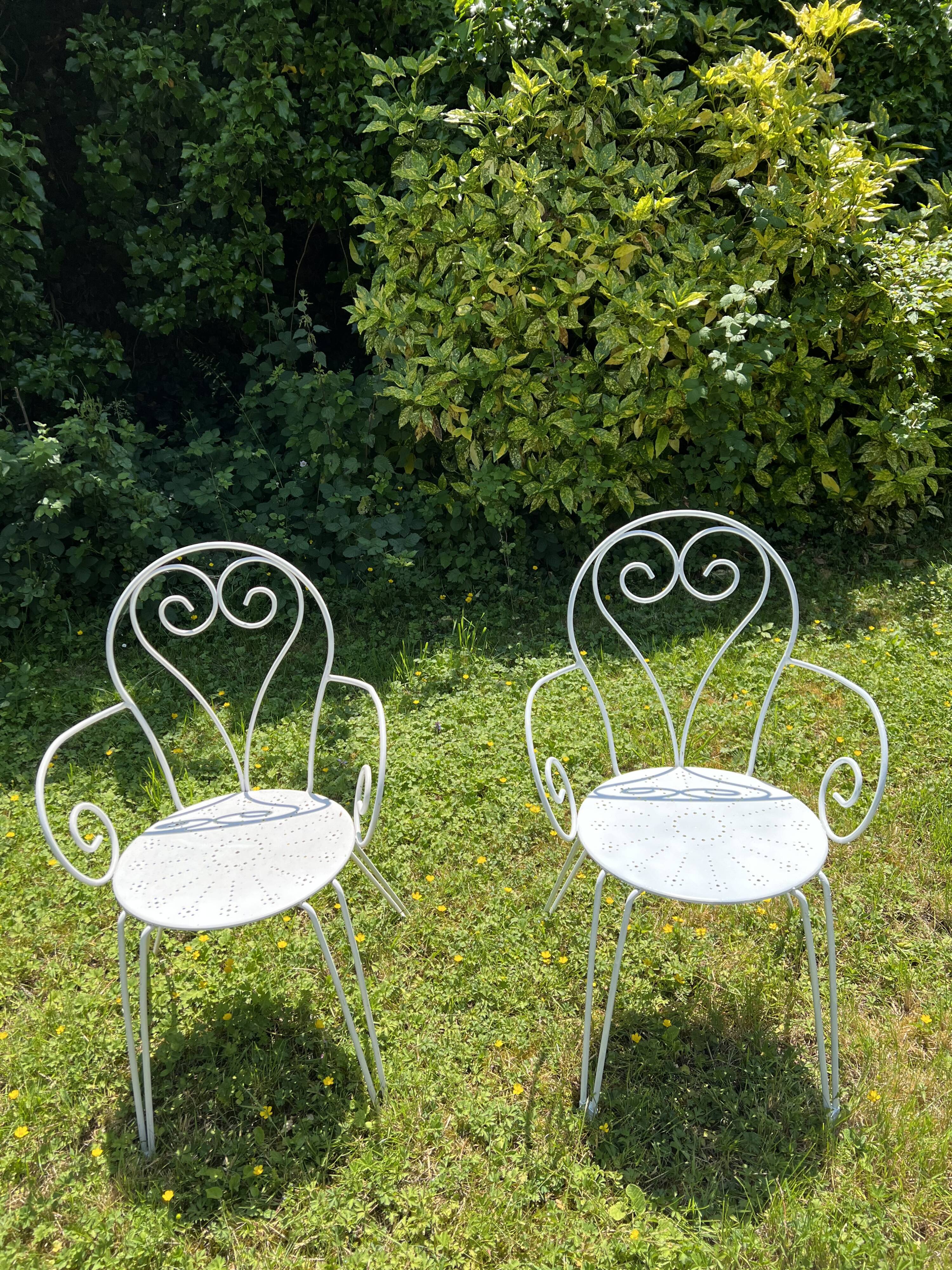 Wrought iron garden furniture