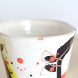 Set of 4 cups espresso/coffee glazed ceramic Patrick Galtier