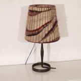 Brutalist hammered iron lamp from the 1950s.