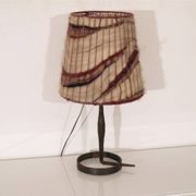 Brutalist hammered iron lamp from the 1950s.
