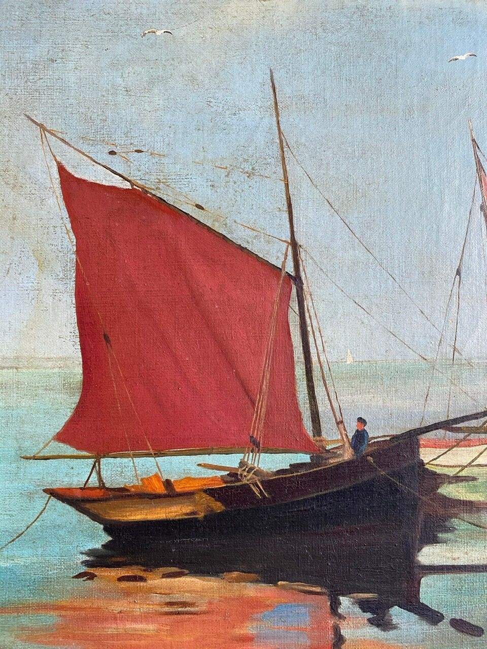 Old painting, Marine , signed 50/60s