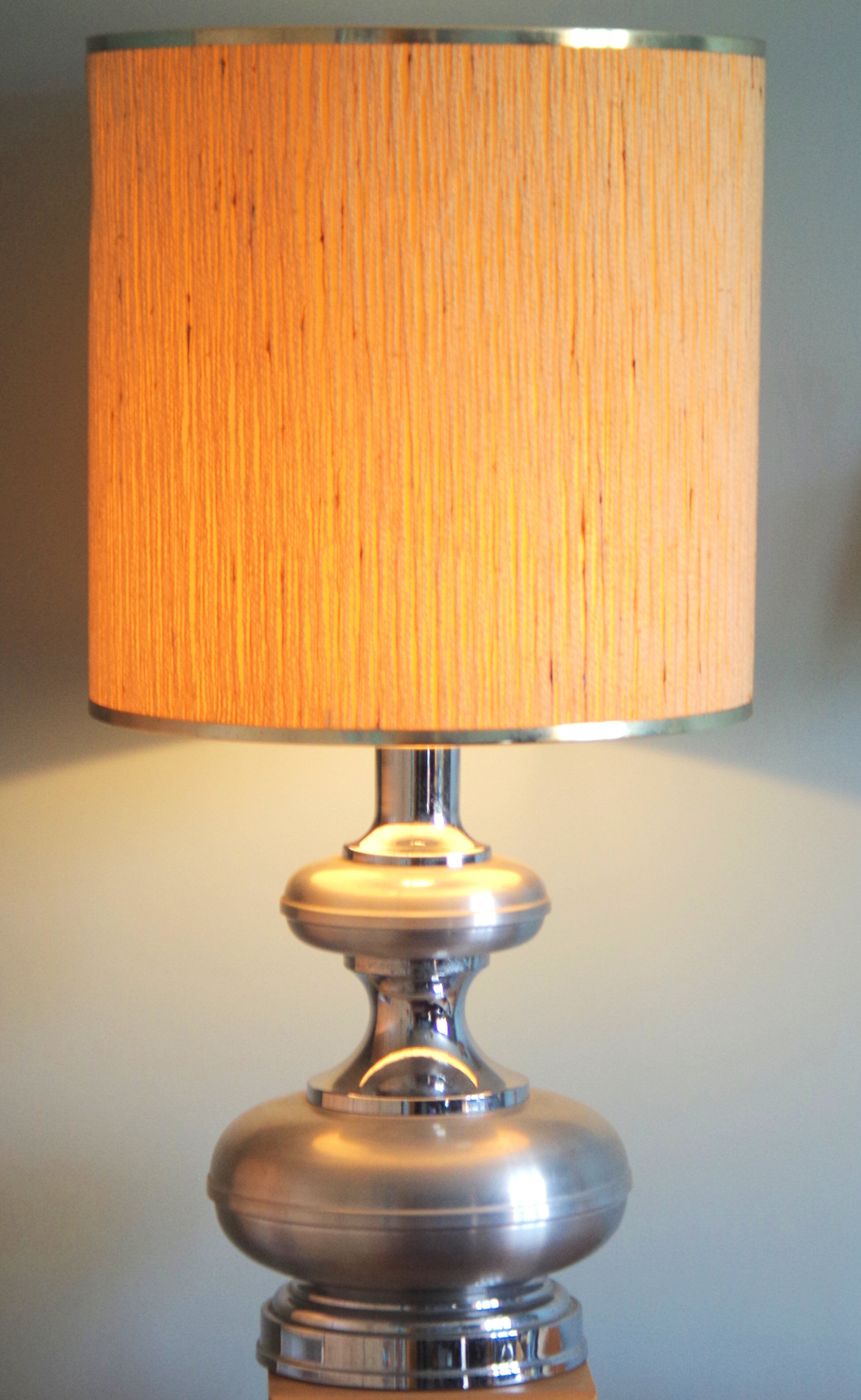 Vintage lamp aluminum and chrome 70s