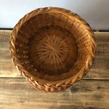 Cache jar in rattan or vase for dry bouquet