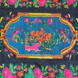 Charming Romanian rug with deers, lovely nature scenery on a floral background 155x205cm