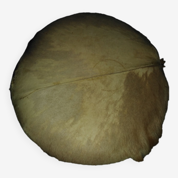 Cowhide pouf