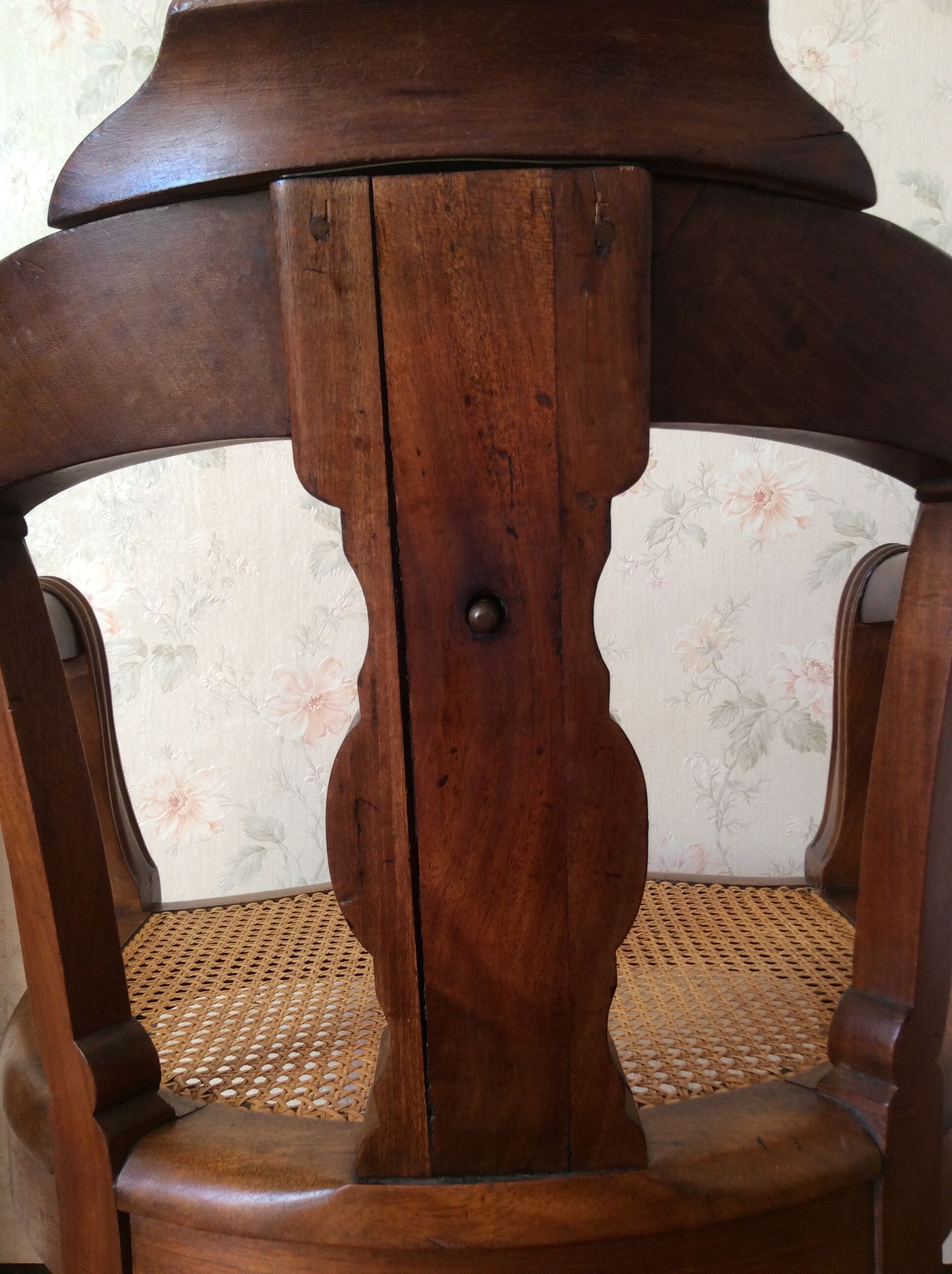 Old cane office chair