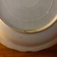 Green Limoges porcelain serving dish with gilt trim